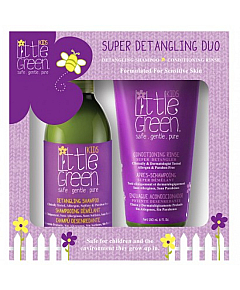 Little Green Super Detangling Duo - Набор для облегчения расчесывания и распутывания волос (для детей от 12 мес)